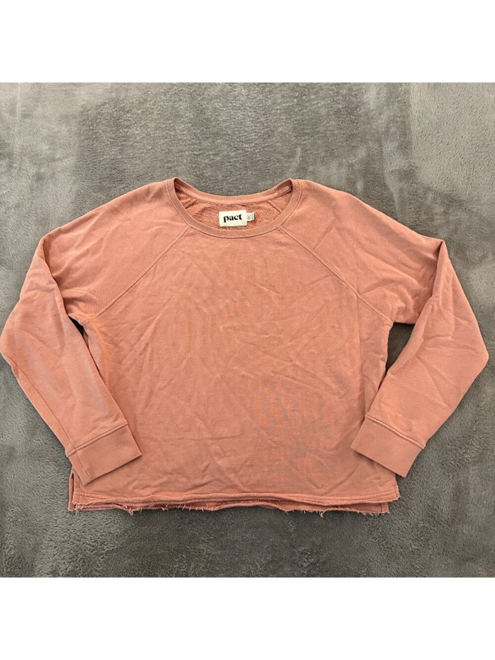 Pact Organic Cotton Crew Neck Sweater Pullover Women's SMALL